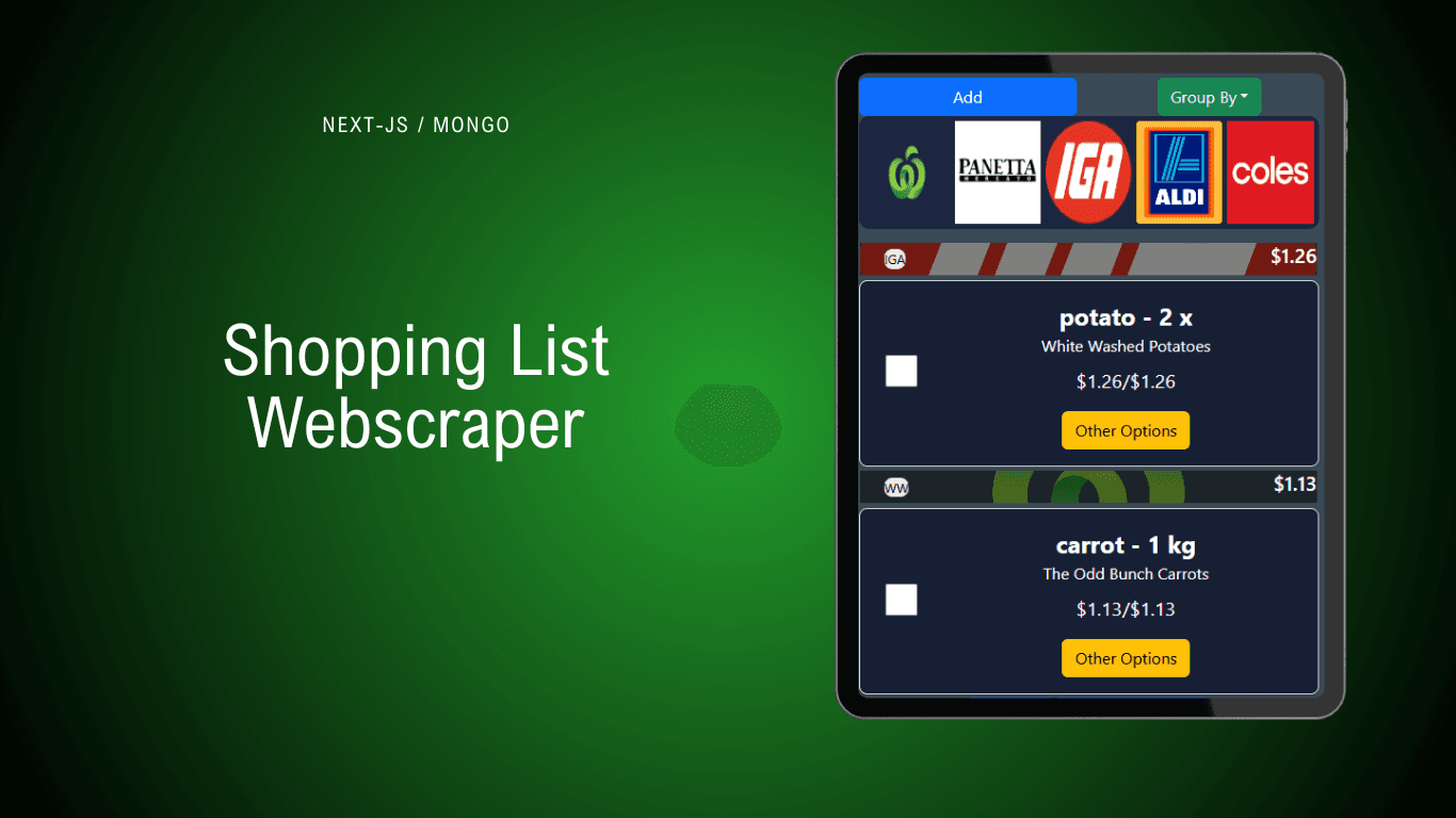 Data driven weekly shopping driver